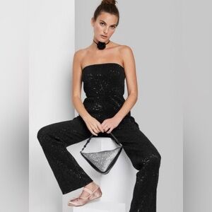 NWT Wild Fable Sequin Mesh Jumpsuit. XS